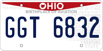OH license plate GGT6832