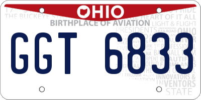 OH license plate GGT6833
