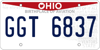 OH license plate GGT6837