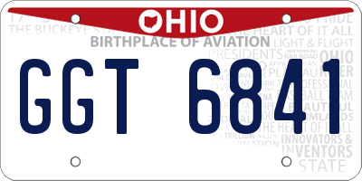 OH license plate GGT6841