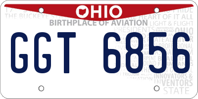 OH license plate GGT6856