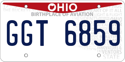 OH license plate GGT6859