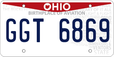 OH license plate GGT6869