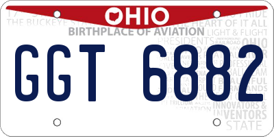 OH license plate GGT6882
