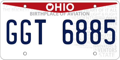 OH license plate GGT6885