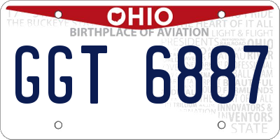 OH license plate GGT6887
