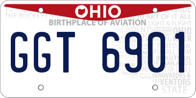OH license plate GGT6901