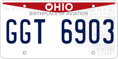 OH license plate GGT6903