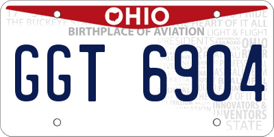 OH license plate GGT6904
