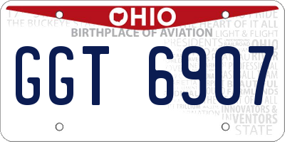 OH license plate GGT6907