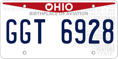 OH license plate GGT6928