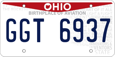 OH license plate GGT6937