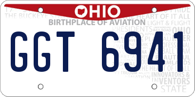 OH license plate GGT6941