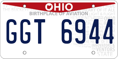 OH license plate GGT6944