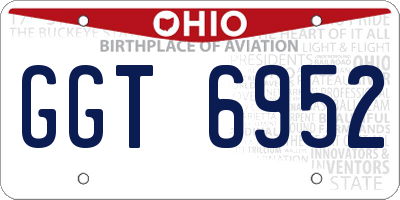 OH license plate GGT6952