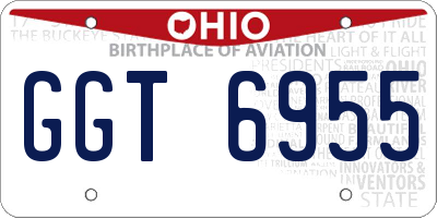 OH license plate GGT6955