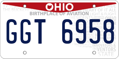 OH license plate GGT6958