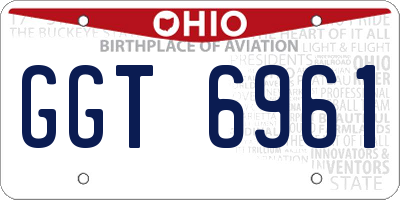 OH license plate GGT6961