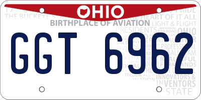 OH license plate GGT6962