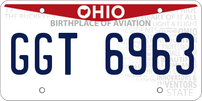 OH license plate GGT6963