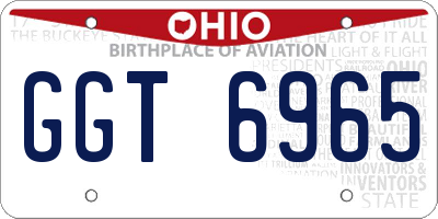 OH license plate GGT6965