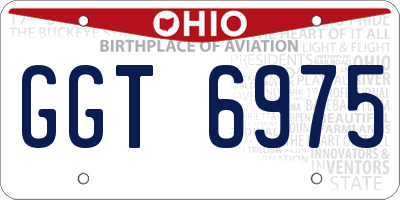 OH license plate GGT6975