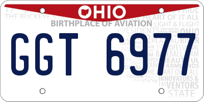 OH license plate GGT6977
