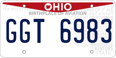 OH license plate GGT6983