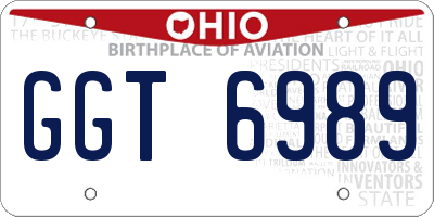 OH license plate GGT6989