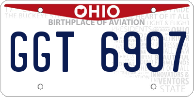 OH license plate GGT6997