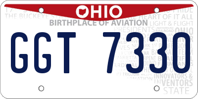 OH license plate GGT7330