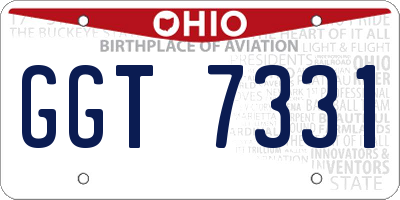 OH license plate GGT7331