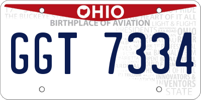 OH license plate GGT7334
