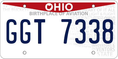 OH license plate GGT7338