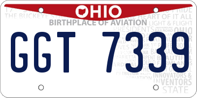 OH license plate GGT7339