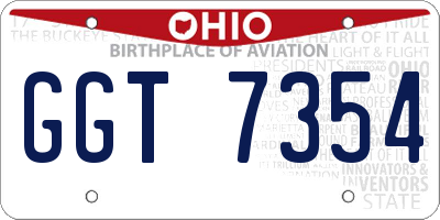OH license plate GGT7354
