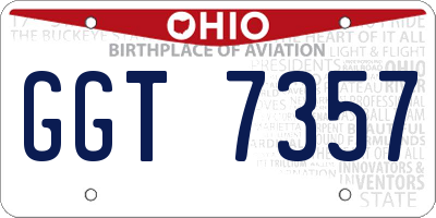 OH license plate GGT7357