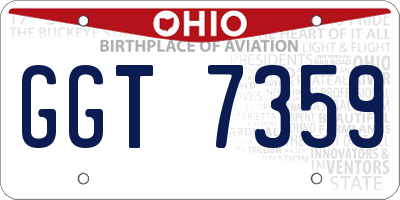 OH license plate GGT7359