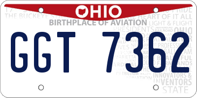 OH license plate GGT7362
