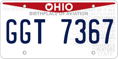 OH license plate GGT7367