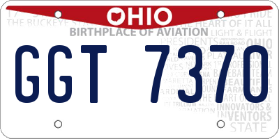 OH license plate GGT7370