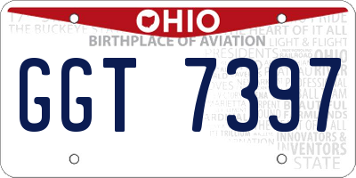 OH license plate GGT7397