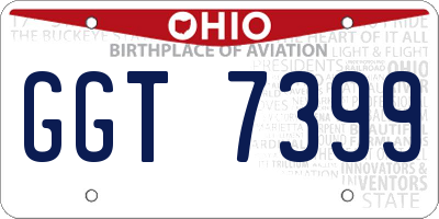 OH license plate GGT7399