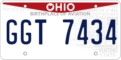 OH license plate GGT7434