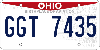 OH license plate GGT7435