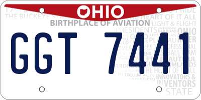 OH license plate GGT7441
