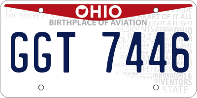 OH license plate GGT7446