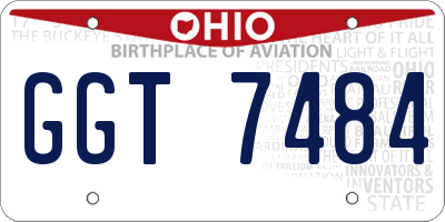 OH license plate GGT7484