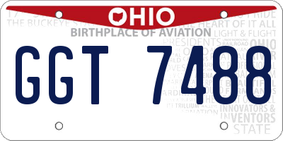 OH license plate GGT7488