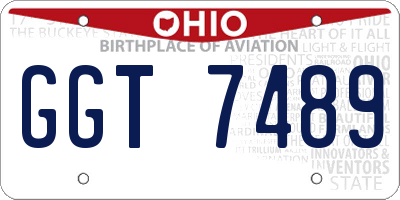 OH license plate GGT7489